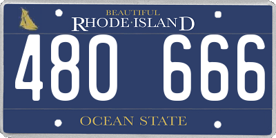 RI license plate 480666