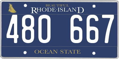RI license plate 480667