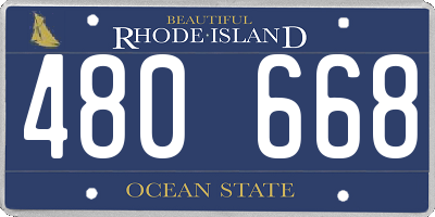 RI license plate 480668