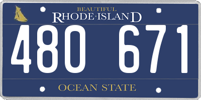 RI license plate 480671
