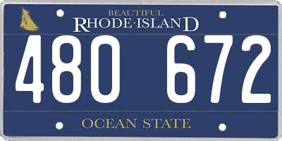 RI license plate 480672