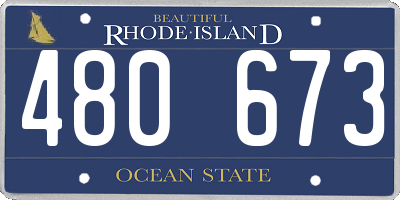 RI license plate 480673
