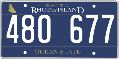 RI license plate 480677