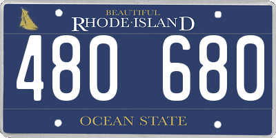 RI license plate 480680