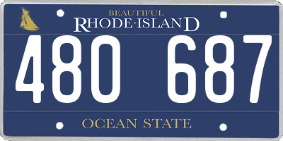 RI license plate 480687