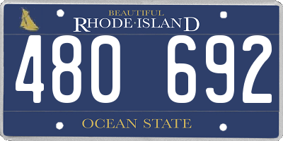 RI license plate 480692