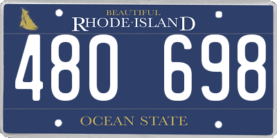 RI license plate 480698