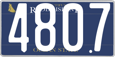 RI license plate 4807