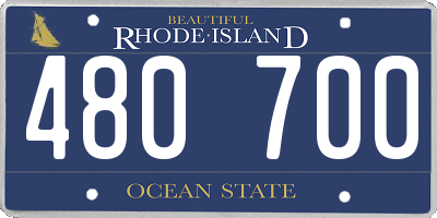 RI license plate 480700