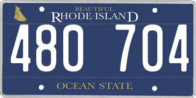 RI license plate 480704