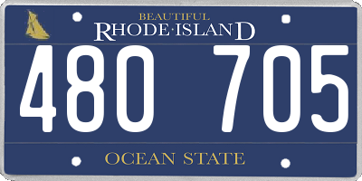 RI license plate 480705