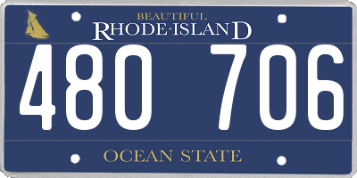 RI license plate 480706