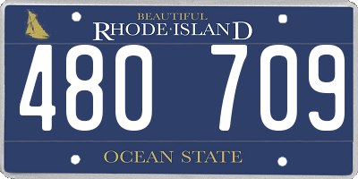 RI license plate 480709