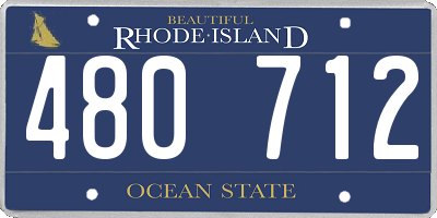 RI license plate 480712