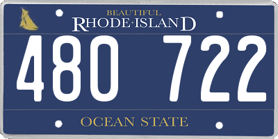 RI license plate 480722