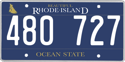 RI license plate 480727