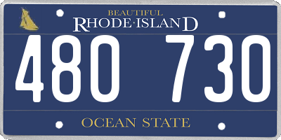 RI license plate 480730