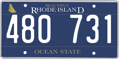 RI license plate 480731