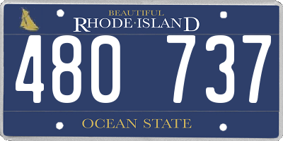 RI license plate 480737