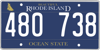 RI license plate 480738