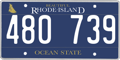 RI license plate 480739