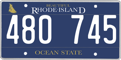 RI license plate 480745