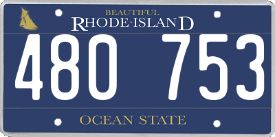 RI license plate 480753
