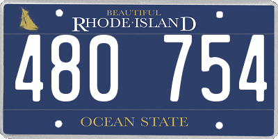 RI license plate 480754