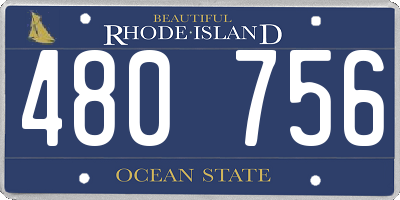 RI license plate 480756