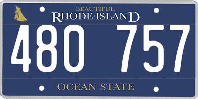 RI license plate 480757