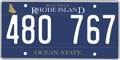 RI license plate 480767