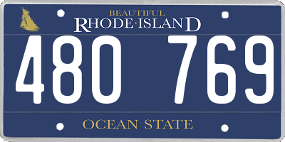 RI license plate 480769