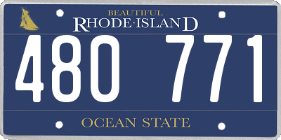 RI license plate 480771