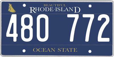 RI license plate 480772
