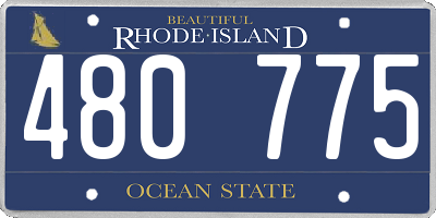 RI license plate 480775
