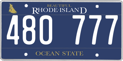 RI license plate 480777