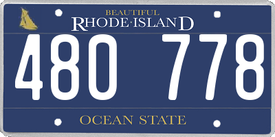 RI license plate 480778
