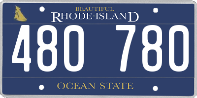 RI license plate 480780