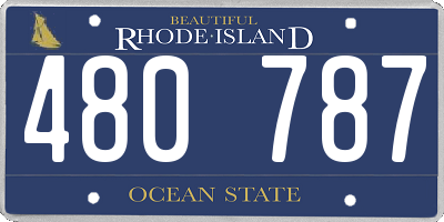 RI license plate 480787