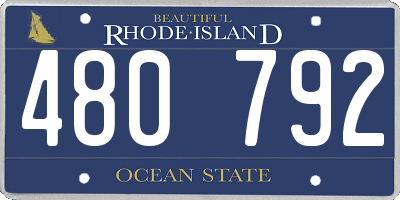 RI license plate 480792