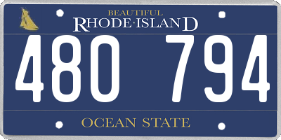 RI license plate 480794