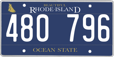 RI license plate 480796