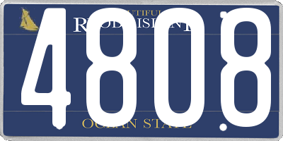 RI license plate 4808