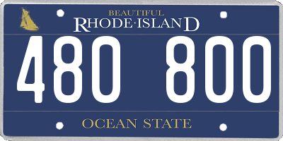 RI license plate 480800