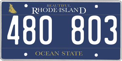 RI license plate 480803