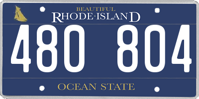 RI license plate 480804