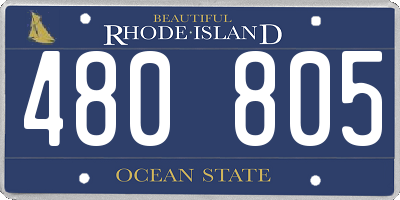 RI license plate 480805