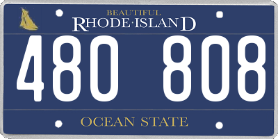 RI license plate 480808