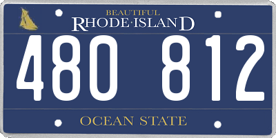 RI license plate 480812