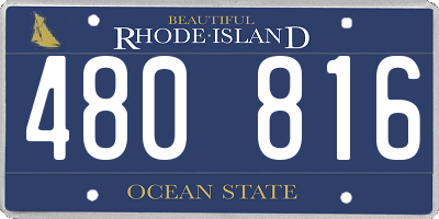 RI license plate 480816